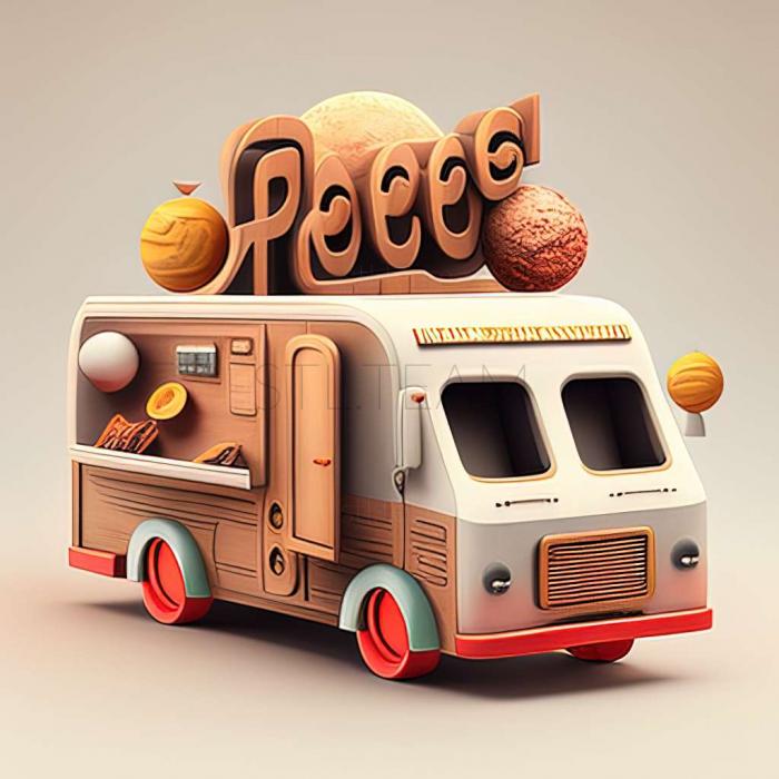 3D model Space Food Truck game (STL)